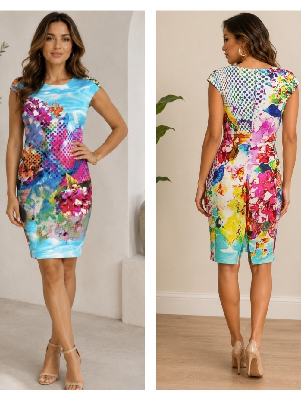 Clover Canyon Multicolor Floral Scuba Dress XS
